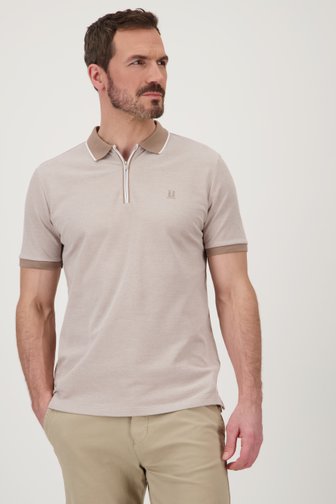 Polo zippé beige  de Upper East pour Hommes
