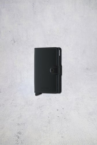 Le devant de Porte-cartes en cuir noir - Miniwallet matte de Secri pour Hommes