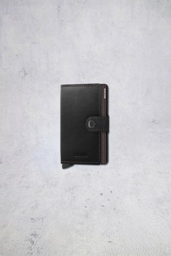 Le devant de Porte-cartes en cuir noir  - Miniwallet original de Secri pour Hommes