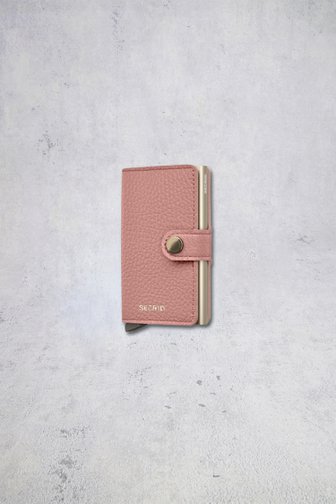 Le devant de Porte-cartes en cuir rose - Miniwallet Pebble de Secri pour Femmes