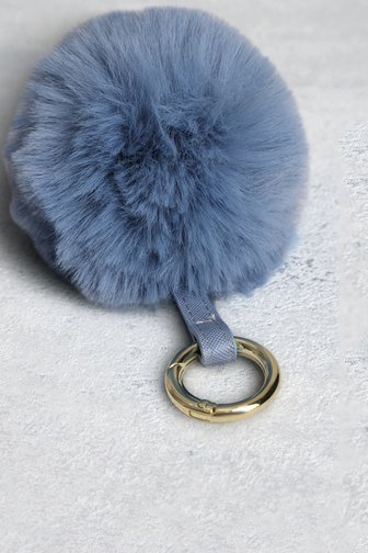 Porte-clés en fausse fourrure bleue claire de Liberty Island pour Femmes