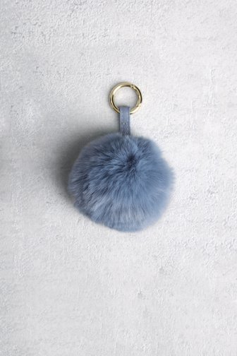 Porte-clés en fausse fourrure bleue claire de Liberty Island pour Femmes