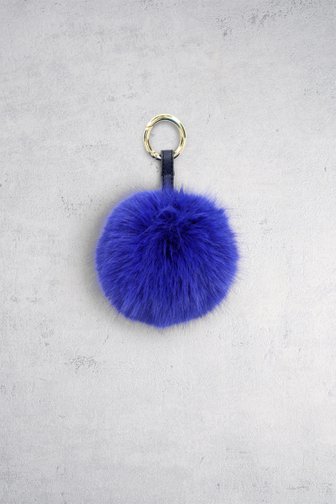 Porte-clés en fausse fourrure bleue de Liberty Island pour Femmes