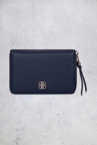 Le devant de Portefeuille navy à aspect cuir de Laurent David pour Femmes