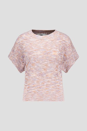 Pull à manches courtes marron violet-rouille de Louise pour Femmes