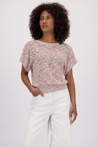 Pull à manches courtes marron violet-rouille de Louise pour Femmes