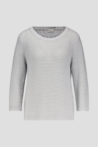 Pull argenté en tricot ajouré de Barbara Lebek pour Femmes