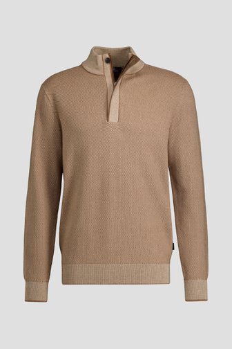 Le devant de Pull beige à col montant de Dansaert Blue pour Hommes