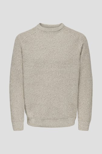Photo produit 1 de Pull beige à col rond de Only & Sons pour Hommes