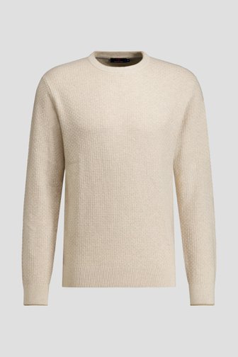 Le devant de Pull beige à structure rotin de Dansaert Blue pour Hommes