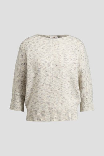 Le devant de Pull beige clair à manches chauve-souris de Libelle pour Femmes