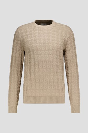 Le devant de Pull beige en coton de Casual Five pour Hommes