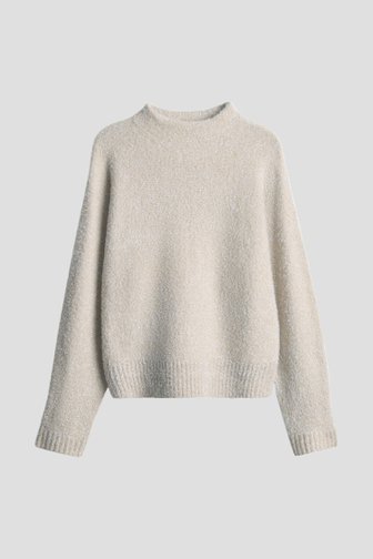 Le devant de Pull beige en maille avec fil métallisé de Opus pour Femmes