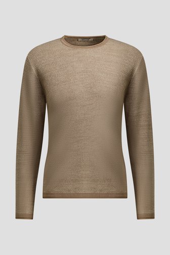 Photo produit 1 de Pull beige en maille structurée avec col rond de Only & Sons pour Hommes