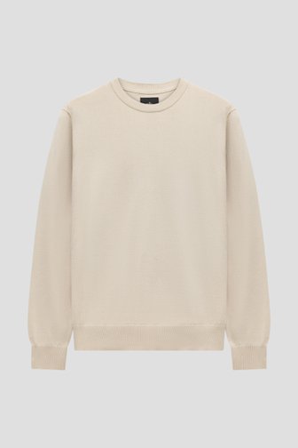 Photo produit 1 de Pull beige fin en coton de Bluefields pour Hommes