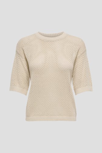 Pull beige tricot à manches courtes de JDY pour Femmes