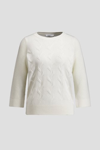 Le devant de Pull blanc à manches 3/4 de Liberty Island pour Femmes