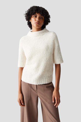 Le devant de Pull blanc à manches courtes de Opus pour Femmes