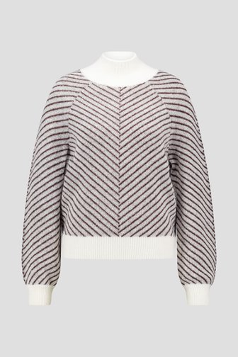 Le devant de Pull blanc à rayures de D'Auvry pour Femmes