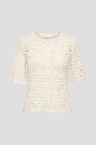 Photo produit 1 de Pull blanc en maille à manches courtes de JDY pour Femmes