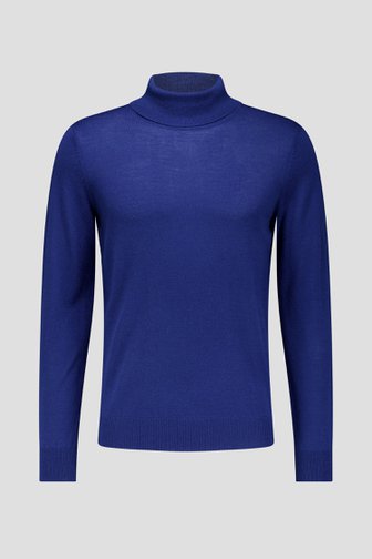 Le devant de Pull bleu à col roulé de Dansaert Black pour Hommes