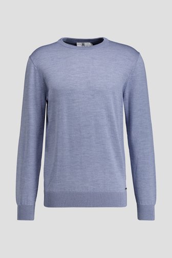 Photo produit 1 de Pull bleu à manches longues et col rond de Upper East pour Hommes