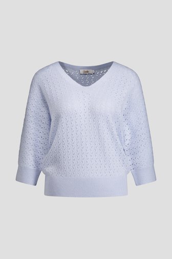 Le devant de Pull bleu à manches trois-quarts de Libelle pour Femmes