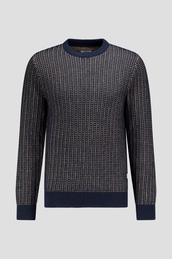 Le devant de Pull bleu à motif de Casual Five pour Hommes