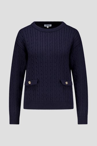 Photo produit 1 de Pull bleu avec boutons dorés de More & More pour Femmes