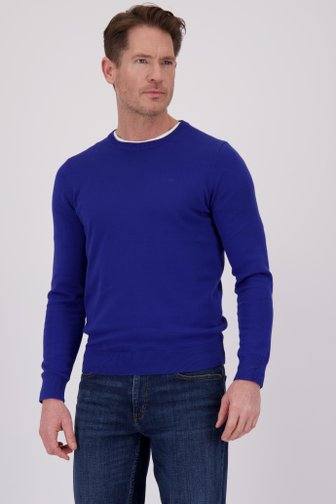 Pull bleu avec col rond de Dansaert Blue pour Hommes