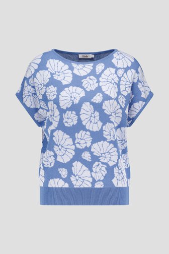 Pull bleu avec imprimé blanc cassé de Libelle pour Femmes