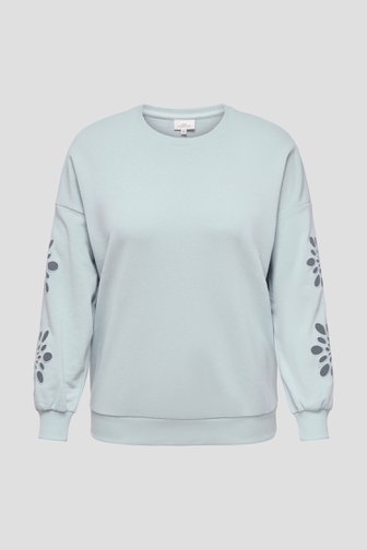 Pull bleu ciel avec manches brodées de Only Carmakoma pour Femmes