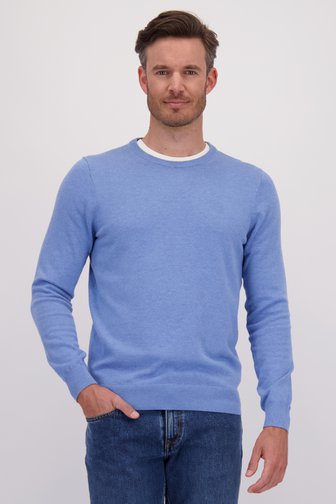 Pull bleu clair à col rond de Dansaert Blue pour Hommes