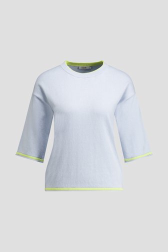 Le devant de Pull bleu clair à col rond de Libelle pour Femmes