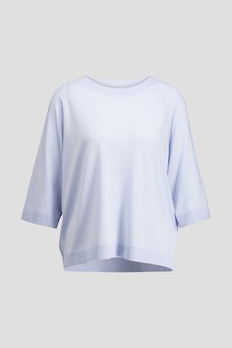 Le devant de Pull bleu clair à manches 3/4 de D'Auvry pour Femmes