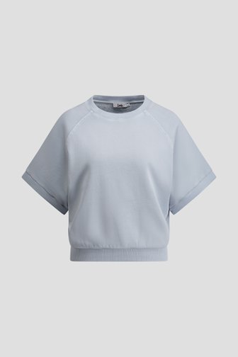 Le devant de Pull bleu clair à manches courtes de Louise pour Femmes