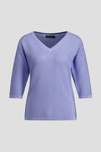 Le devant de Pull bleu clair à paillettes de Claude Arielle pour Femmes