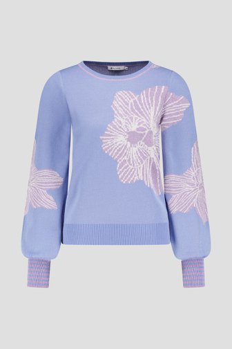 Pull bleu clair avec imprimé fleuri de D'Auvry pour Femmes