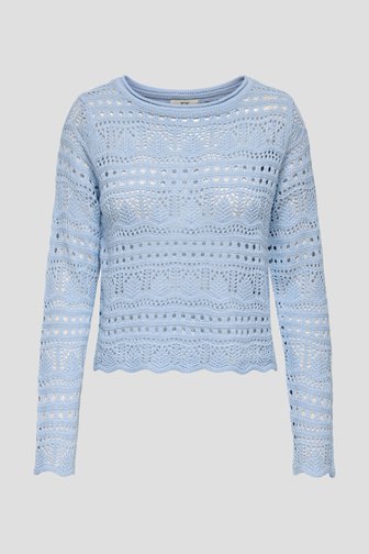 Photo produit 1 de  Pull bleu clair en maille ajourée de JDY pour Femmes