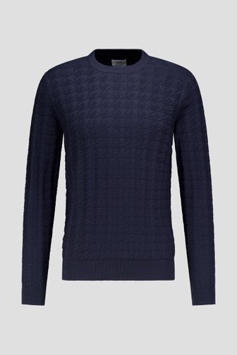 Le devant de Pull bleu en coton de Casual Five pour Hommes