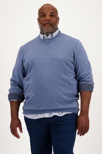 Pull bleu en maille fine de Jefferson pour Hommes