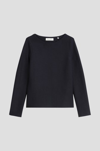 Photo produit 1 de Pull bleu foncé à col bateau de Marc O'Polo pour Femmes