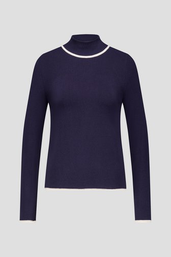 Le devant de Pull bleu foncé à col montant de AC by Annelien Coorevits pour Femmes