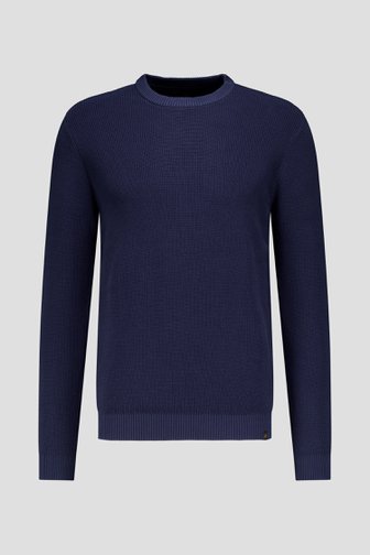 Pull bleu foncé à col rond