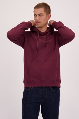 Le devant de Pull bordeaux à capuche de Only & Sons pour Hommes