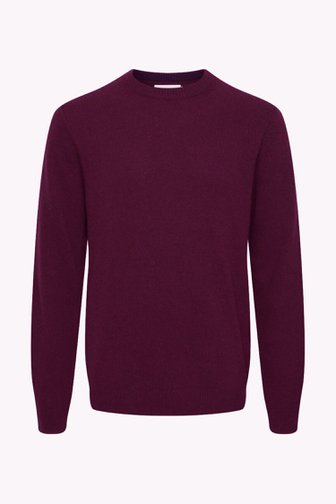 Pull bordeaux à col rond de Casual Friday pour Hommes