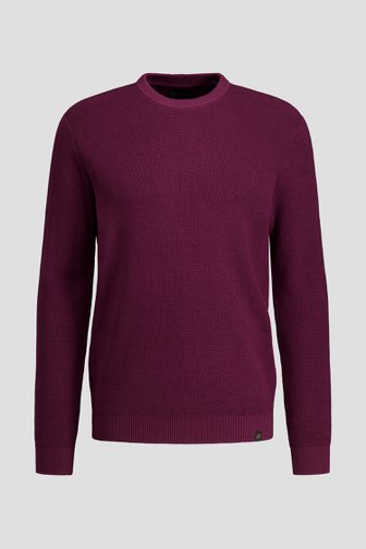Photo produit 1 de Pull bordeaux à col rond de Ravøtt pour Hommes