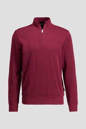 Photo produit 1 de Pull bordeaux à fermeture éclair courte de Dansaert Blue pour Hommes