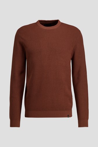 Photo produit 1 de Pull brun rouille à col rond de Ravøtt pour Hommes