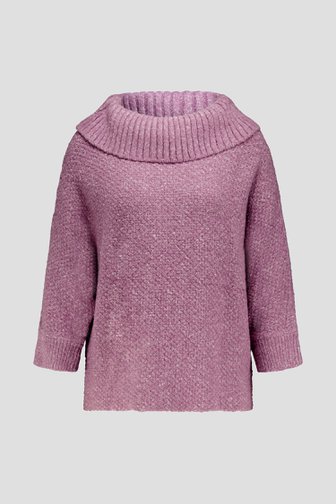 Photo produit 1 de Pull col roulé violet à manches chauve-souris de Libelle pour Femmes